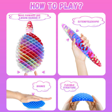 Fidget Worm Toy,Worm Big Fidget Toys Adults And Kids, Funny Stretchy Sensory Stress Toys, Fidget Sensory Squeeze Toys, Relieves
