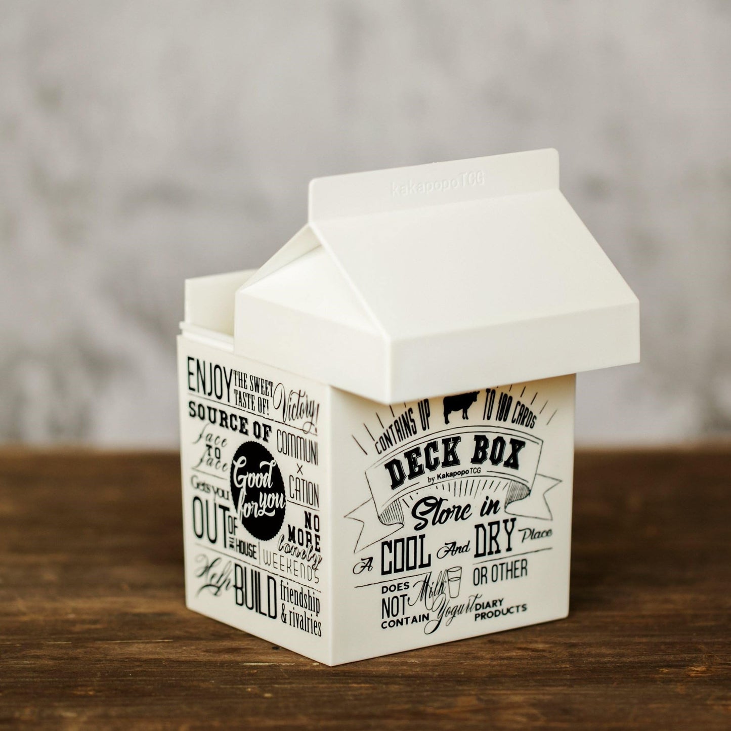KakapopoTCG Deck Box - Fast Storage for MTG, FaB, YGO, DND Cards, 9.5x8x6.9cm, White, HDPE Plastic