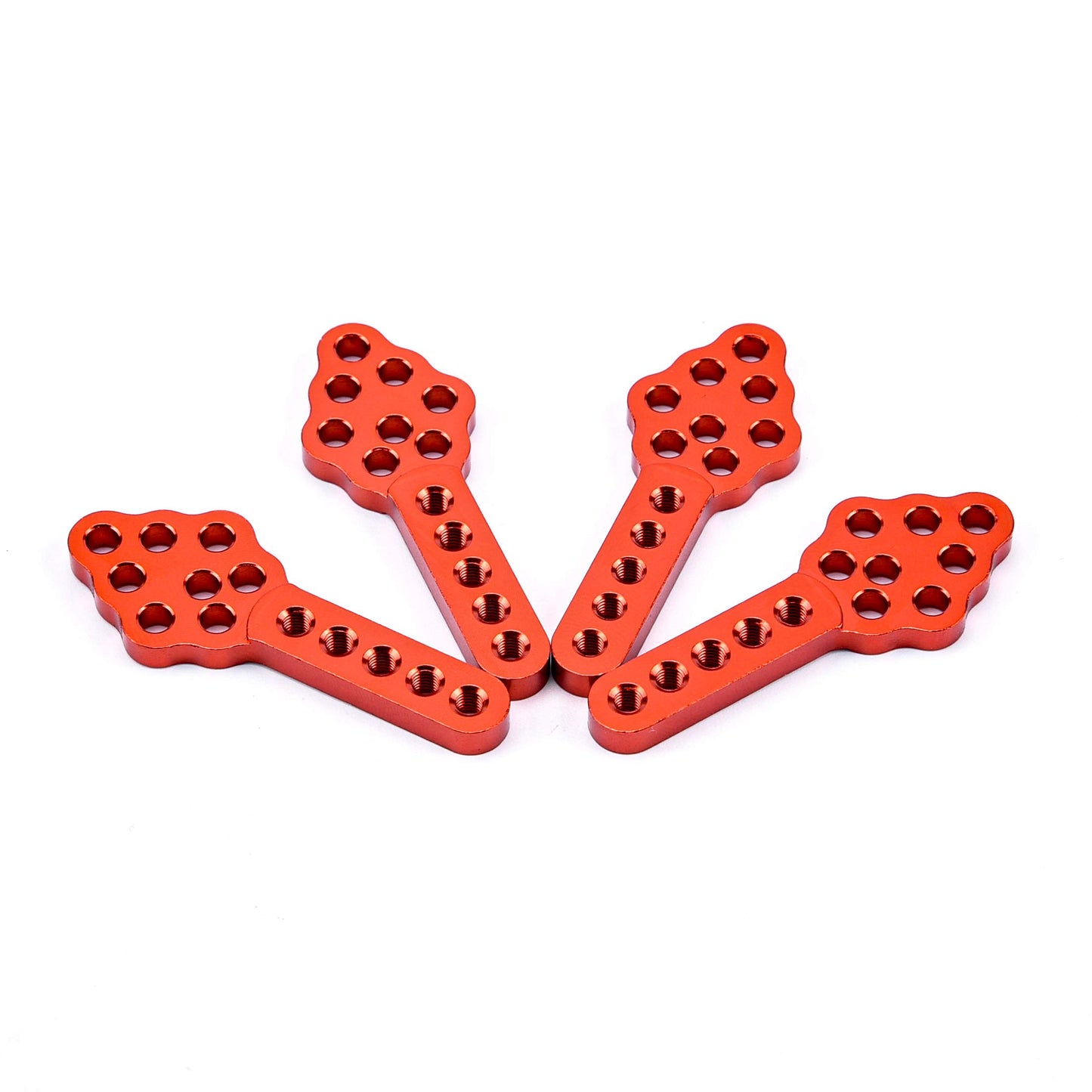 FPVDrone CNC Metal RC Car Shock Absorber Mount Adjust Height Angle Stand for Axial SCX10 90046 D90 D110 RC Crawler Car (Red)