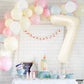 Katchon, Giant Cream Number 7 Balloon - 40 Inch | 7Th Birthday Balloon For 7Th Birthday Decorations | 7 Balloons For Birthday | Seven Balloon Number | 7 Year Old Balloon For 7 Year Decorations
