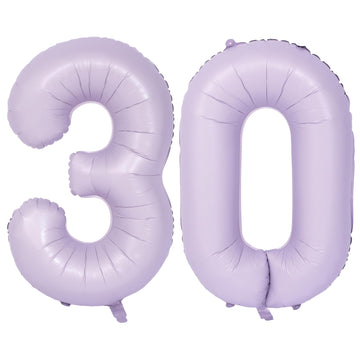 40 In Matte Purple Number Balloons Helium Foil Mylar Balloon Birthday Party Banquet Decoration Digital 30