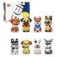 SEMKY Micro Mini Blocks Dog Series 8 in 1 Model Set (1616 Pieces) - Building Toys for Kids & Adults, Golden Plastic
