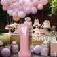 Suwen 40 Inch Pink Large 1 Balloon Numbers Big Foil Helium Number Balloons 0-9 Jumbo Happy 1St Mylar Birthday Party Decorations