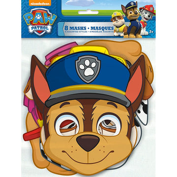 Assorted Paw Patrol Party Paper Masks (Pack Of 8) - Durable & Fun Party Favors & Gifts For Kids, Great For Themed Parties & Even