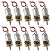 XIITIA 10pcs DC 3V-6V Mini N20 Gear Motor Slow Speed Full Metal Gearbox Without Terminal for Smart Car DIY RC Toys