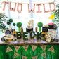Safari Two Wild Birthday Party Decorations, Rose Gold Two Wild Balloons Banner For Boy Or Girl Jungle Safari 2Nd Birthday Party
