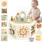 Joyreal Wooden Activity Cube - 11-in-1 Montessori Toys for 1+ Year Old Boys & Girls  Early Developmental Learning Toys for Toddlers and Kids  Ideal 1st Birthday Gift Toys for Baby(Animal Theme)