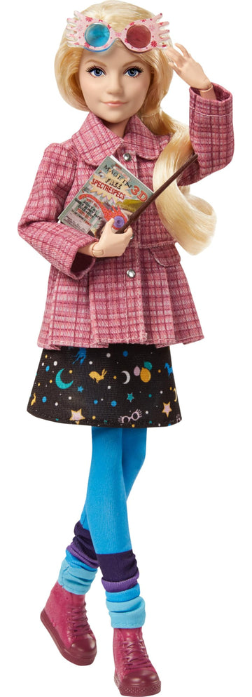 Mattel Harry Potter Collectible Toy, Luna Lovegood Doll & Accessories, Signature Look With Quibbler & Spectrespecs
