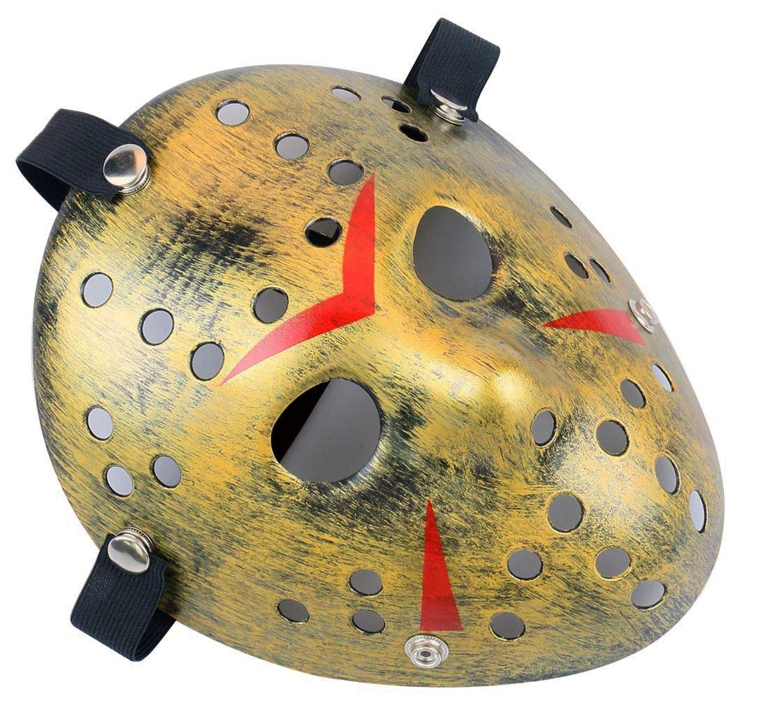 Gmasking Horror Halloween Costume Hockey Mask Party Cosplay Props (Thicken-yellow)