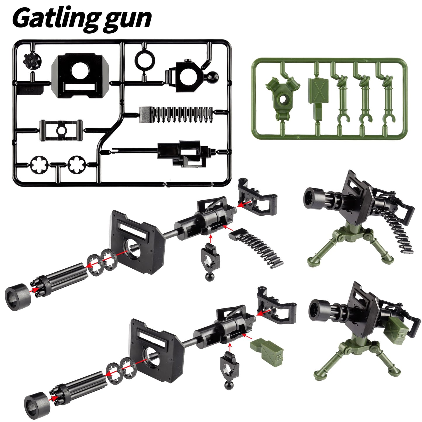 MaozyHomie Toy  Accessories  Pack Military U.S 5 Types Heavy Weaponry Toys Military Equipment Battle Blocks Bricks Compatible with Major Brand  3 Years Old and up