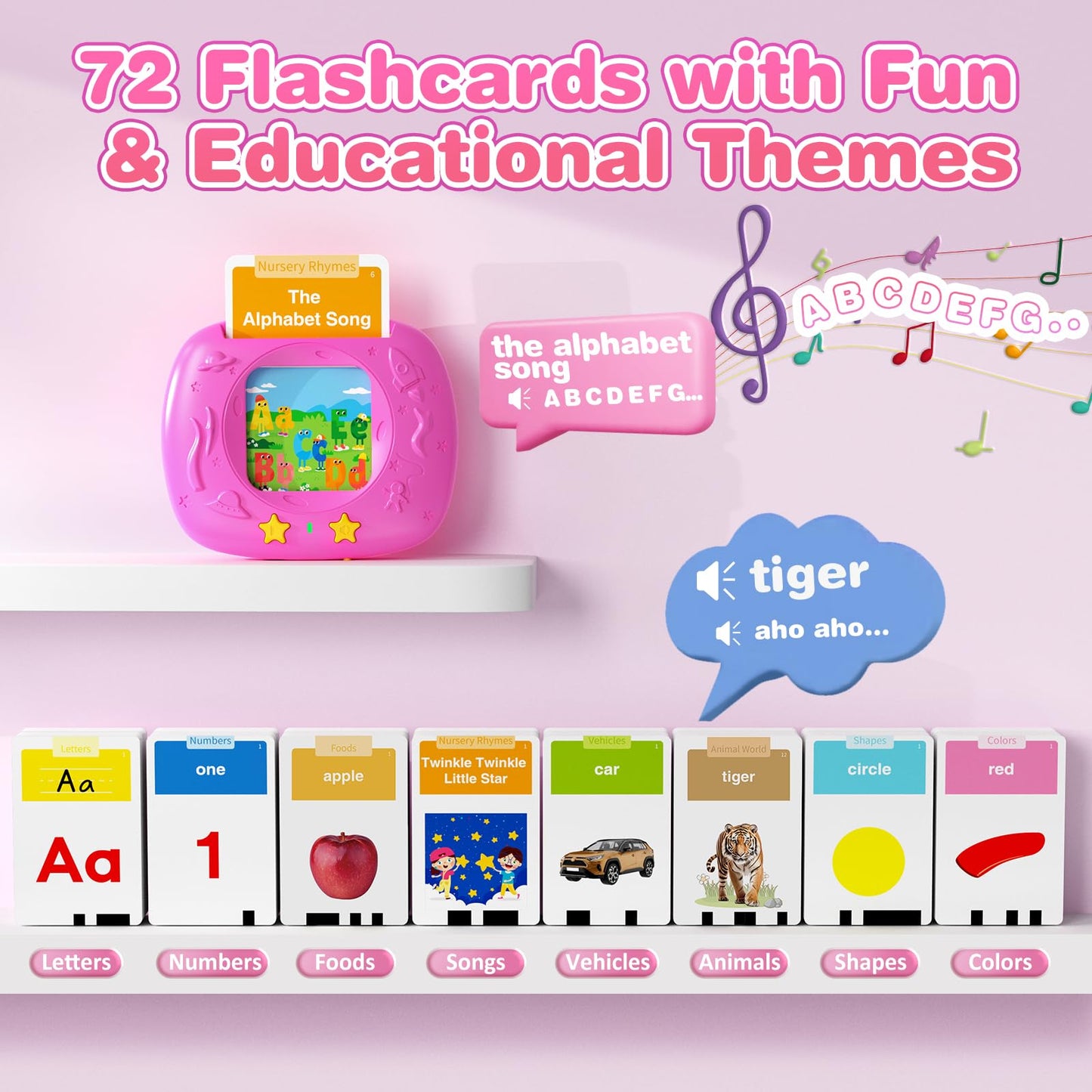 Homestec Toddlers Talking Flash Cards With American Accent & 144 Sight Words, Speech Therapy Toys For 3 4 5 6 Years Old Boys And