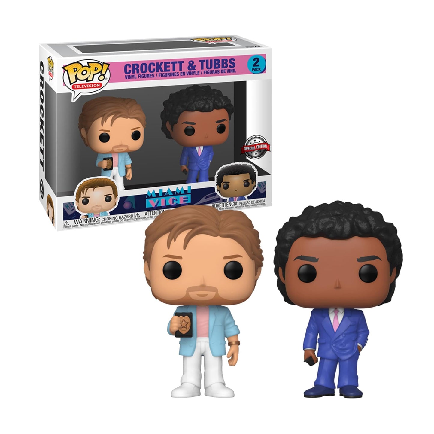 Funko Pop! Tv: Miami Vice - 2 Pack Crockett & Ricardo Tubbs, Collectable Vinyl Figure - Gift Idea - Official Merchandise - Toys For Kids & Adults - Tv Fans - Model Figure For Collectors And Display