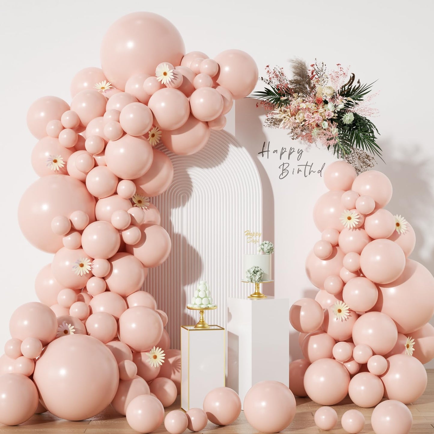 Pastel Orange Balloons In Different Sizes 5 10 12 18Inch-134Pcs Pastel Orange Balloons For Garland Arch