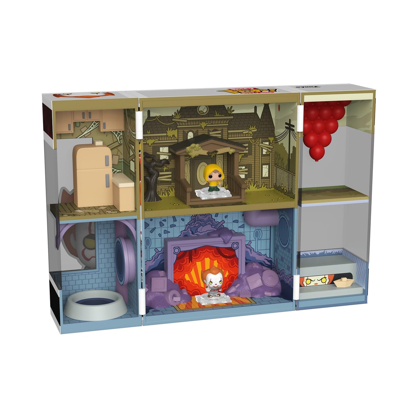 Funko Bitty Pop! Bitty Boxes: IT - Funhouse Playset with 2 0.9 Inch (2.2 Cm) Tiny Mini Figures - Collectable Display Case with I