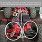 RWLZLB Compatible with Hyper GO RC Car Parts, 1/16 Metal Upgrade Aluminum Accessories, Red Replacement Parts kit for H16BM H16GT