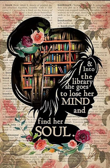 Jigsaw Puzzles 500 Pieces Books Into The Library Metal Tin She Goes Lose Her Mind And Find Her Soul Educational Puzzle Family Ga