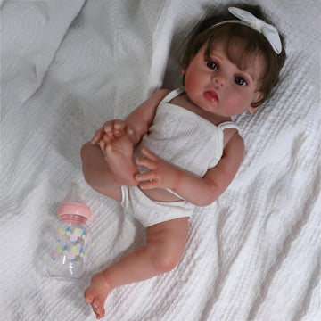 Charex Realistic Reborn Baby Dolls – 18-Inch Silicone Baby Girl, Lifelike Newborn Real Life Weighted Full Body Vinyl Anatomically Correct Doll With Gift Set For Kids Age 3+