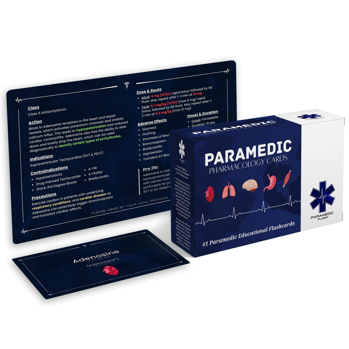 Paramedic Pharmacology Flash Cards  Paramedic Pocket Guide with Test Questions, Dosage Formulas, IV Gauges, Drip Rates, & So Mu
