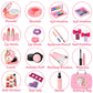 Flybay Kids Makeup Kit - Washable Makeup Set for Girls, Pink, Model Flybay-Makeup-02, Ideal for Ages 4-8, Great Gift for Birthdays & Christmas