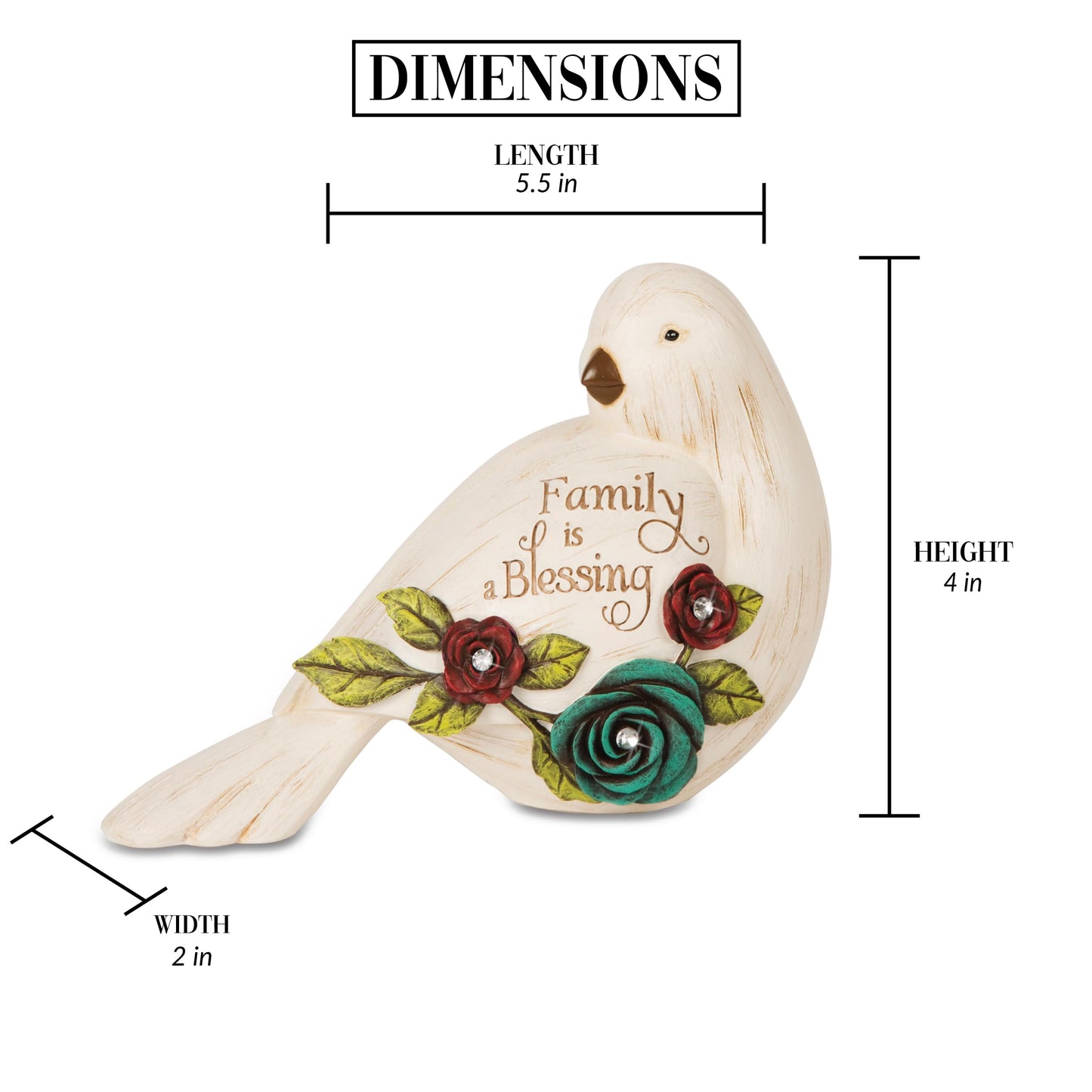 Pavilion Gift Company 41043 Simple Spirits Family Bird Figurine, 4-Inch,Beige