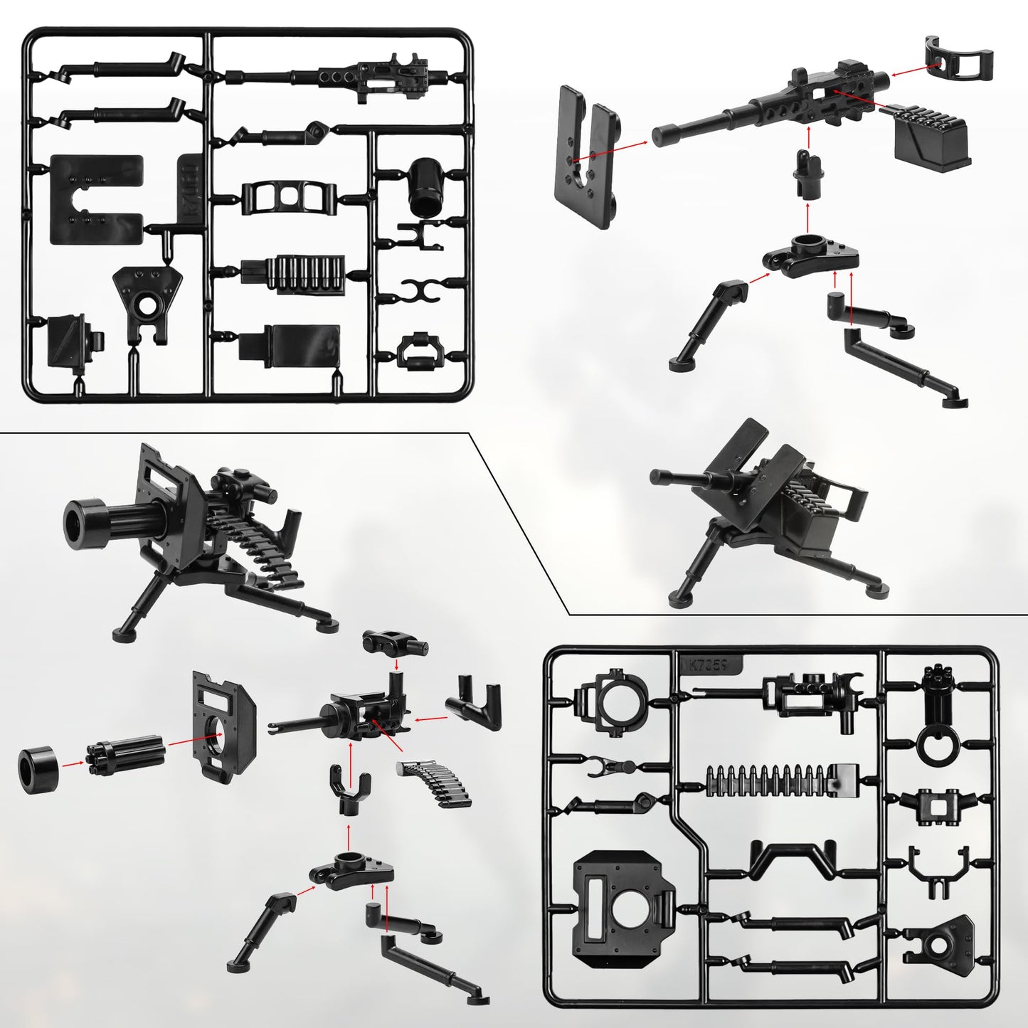 MaozyHomie 25 Pcs  Pack Military Toy Soldiers Figures Army Equipment Toy Set - Gear Sets Pieces Weapon Battle Building Blocks Compatible with Major Brand  3 Years Old and up