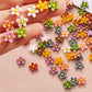 200Pcs Resin Daisy Flowers For Crafts Dollhouse Miniatures Resin Mini Things Tiny Daisy Flowers For Fairy Garden Dollhouse Micro