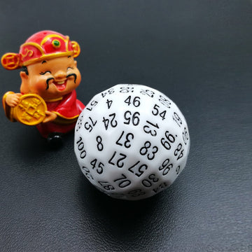 Bescon Polyhedral Dice 100 Sides Dice, D100 Die, 100 Sided Cube, D100 Game Dice, 100-Sided Cube Of White Color