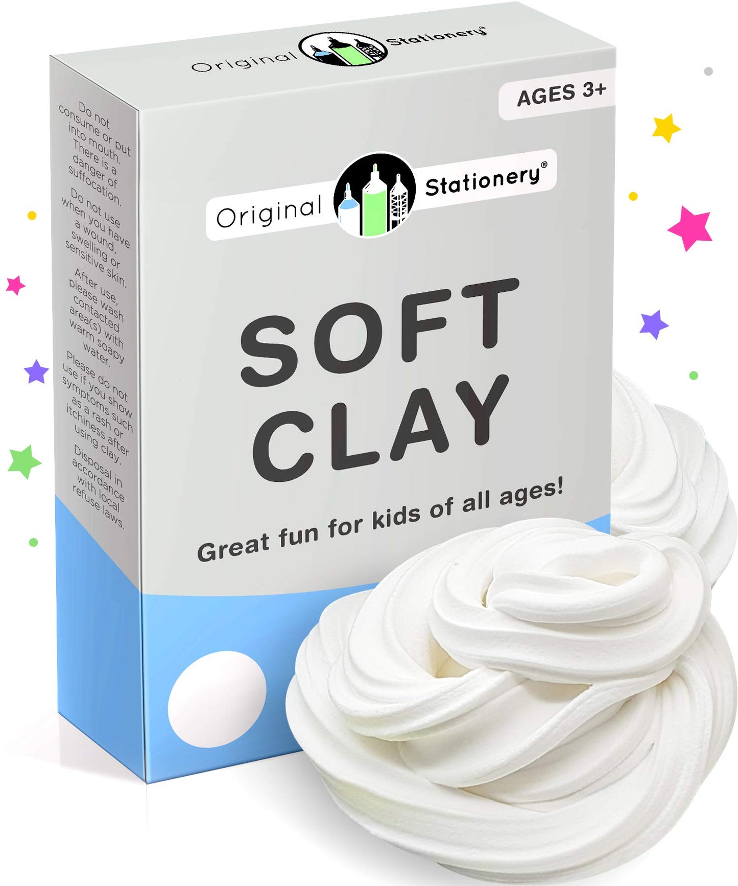 Original Stationery Soft Clay For Slime Making, Moldable Modeling Clay For Kids, Add To Glue And Shaving Foam For Butter Slimes, 1.3 Lbs/600G, Fun Easter And Birthday Gift, Slime Mix Ins Supplies