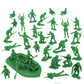 Bmc Marx Plastic Army Men Us Soldiers - Green 31Pc Ww2 Figures - Made In Usa