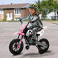 Forever Source 12V Kids Motorcycle w/Treaded Tires, 3.1mph Top Speed, Kids Motorcycle w/Training Wheels, Music, Bluetooth, Sprin