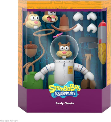 Super7 Ultimates! Spongebob Squarepants Sandy Cheeks - 7' Spongebob Action Figure With Accessories Classic Cartoon Collectibles And Retro Toys