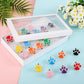 TUWUNA Paw Print LED Light Up Rings 24 Pcs Paw Party Favors Glowing Finger Rings Toys for Pet Puppy Dog Birthday Party Supplies,