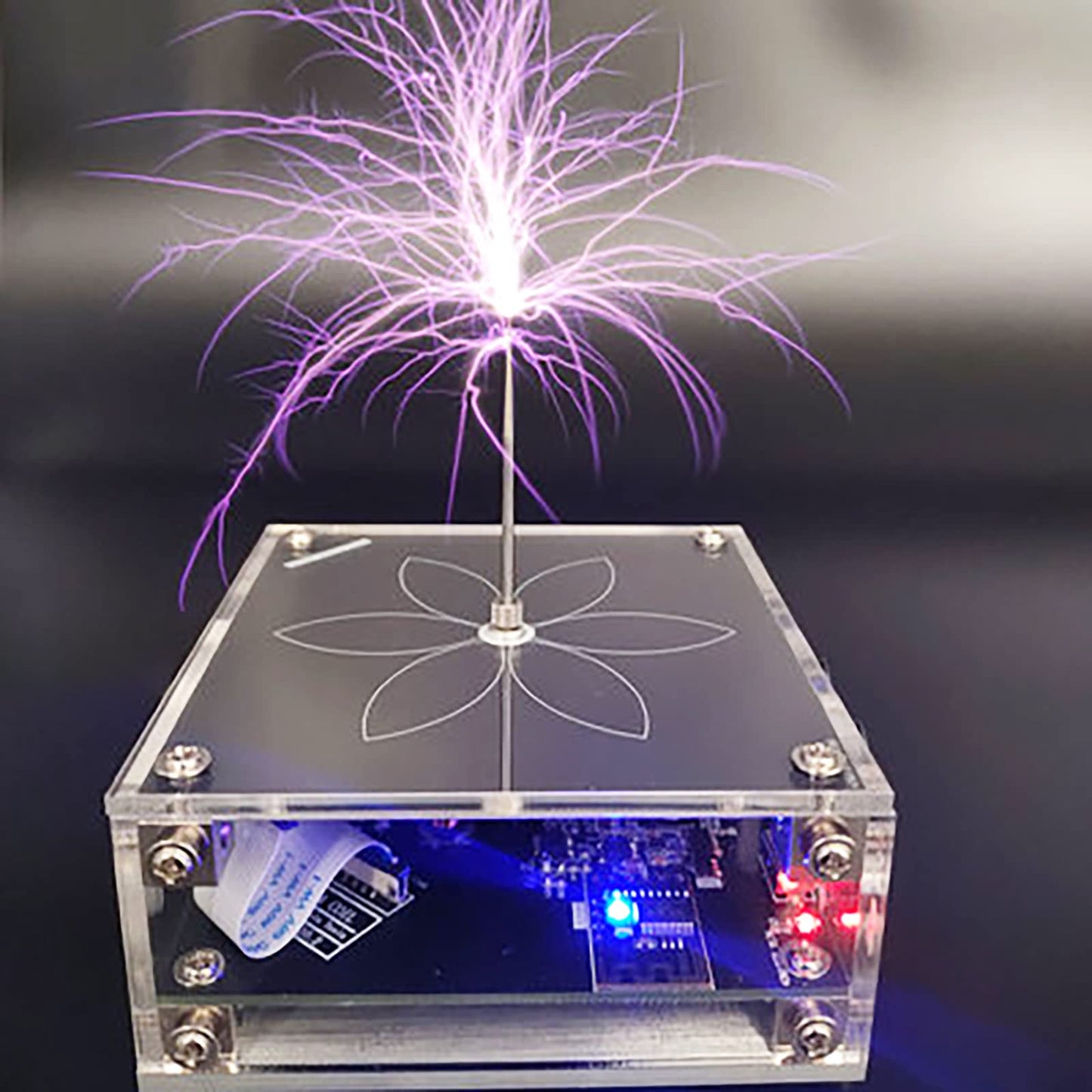 Bluetooth Music Tesla Coil 10 Cm Solid State Touchable Artificial Lightning Arc Plasma Loudspeaker Desktop Toy Electric Power Wi