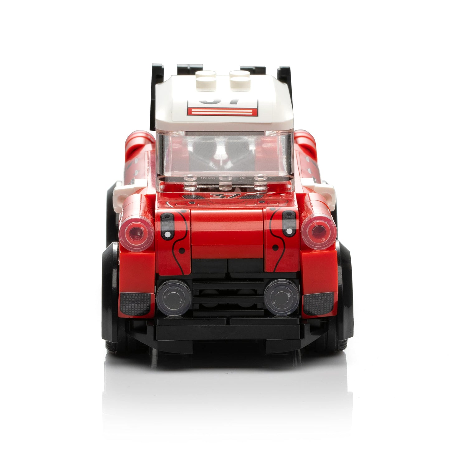 Block Builder Racing Car Building Block Set. Racing Car Building Blocks For Kids And Adults (Red)