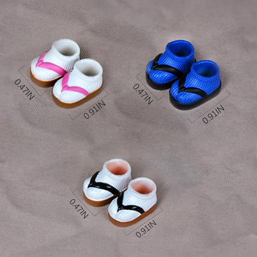 Ymy Ob11 Doll Shoes Lovely 1/12 Scale Bjd Shoes For Obitsu 11 Action Figure Body(3 Pairs)