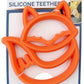 Itzy Ritzy Silicone Baby Teether – Bpa-Free Infant Teether With Easy-To-Hold Design & Textured Back Side To Massage & Soothe Sore, Swollen Gums - Teething Toy For 3 Months & Up - Fox