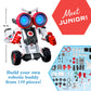 Thames & Kosmos Robotics Smart Machines Junior Stem Kit, Build & Code Your Robot’S Movements, Speed, Lights & Sounds, For Ages 8+, Use Screen-Free W/Built-In Buttons Or Via Block-Based Coding App