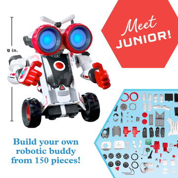 Thames & Kosmos Robotics Smart Machines Junior STEM Kit, Build & Code Robot Movements, Model 620399, Ages 8+
