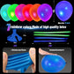 50 Pcs Uv Neon Balloons & 50 Pcs Glow Sticks & 50 Pcs Balloon Stick Holders For Glow In The Dark Birthday Decoration Wedding Glo