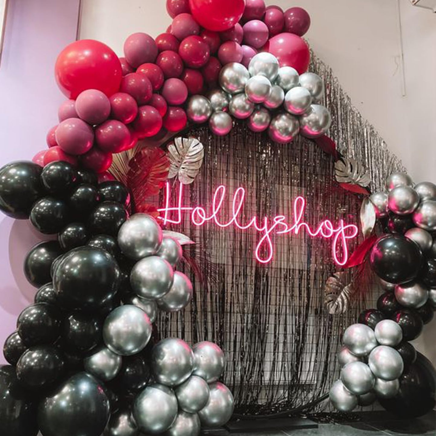 Paready Hot Pink and Black Balloons, 30 Pcs 12-Inch Latex Balloons for Birthday, Wedding, Party Decorations