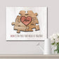 Personal-Prints Mom & Children Personalized Heart Puzzle Wall Art | Unique Customized With Up To 8 Names | Mothers Day, Birthday