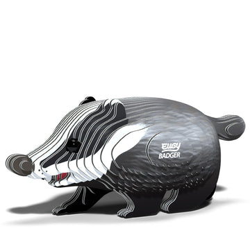 Eugy Badger 3D Puzzle, 35 Piece Eco-Friendly Educational Learning Puzzles For Kids 6+