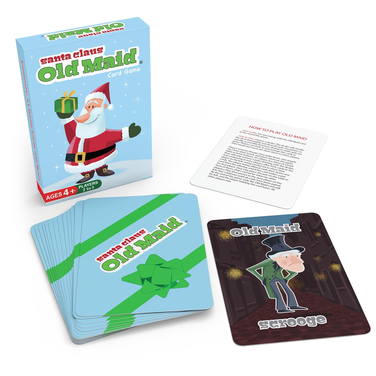 Arizona GameCo Santa Claus Old Maid Card Game – Fun Christmas Theme for Kids 4+, Classic Card Game, Perfect for Family Game Night