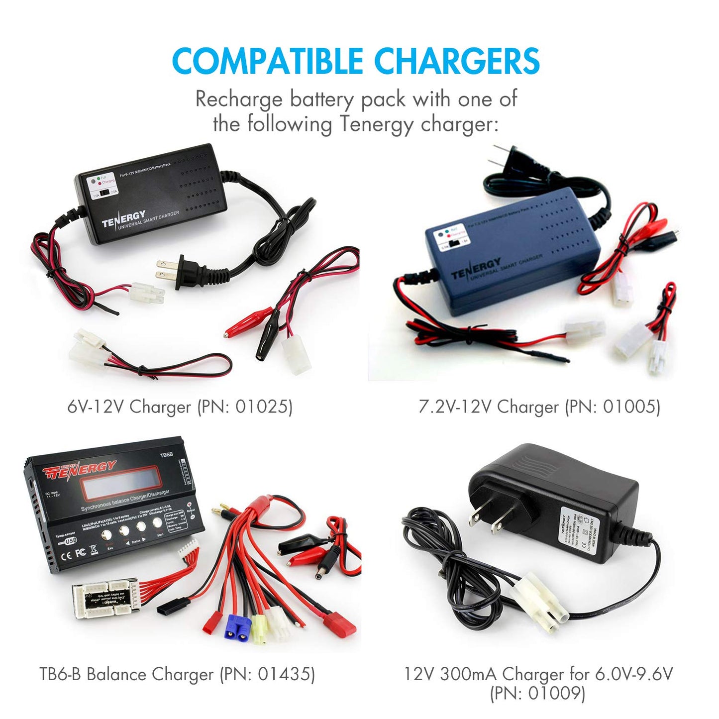 Tenergy 7.2V Battery Pack High Capacity 6-Cell 3000mAh NiMH Flat Battery Pack, Replacement Hobby Battery for RC Car, RC Truck, R