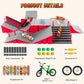 Rngodo Finger Skateboard Park Kits,14-In-1 Bigger Finger Skateboard Ramp Set With 14 Ramps,8 Fingerboards,1 Finger Bike, Skate P