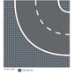Custom Toys & Hobbies 8 Piece City Building Block Road Base Plates- Straight Crossroads Curve T-Junction Plate-10X10 Inches- Chr