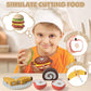 Lehoo Castle Play Food Sets for Kids Kitchen, Wooden Toys Food for Toddlers 1-3, Pretend Picnic Play Set, Cutting Food Toys, Gif