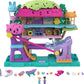 Polly Pocket Doll House Playset with 2 Micro Dolls, Toy Car & 15+ Accessories, Multicolor, H32.38cm, Model HHJ06