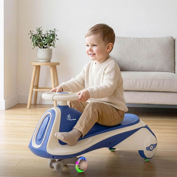 R For Rabbit Iya Iya Sportz Swing Car For Kids, Twister Magic Ride On Car With Scratch Free Pu Led Wheel For 3+ Years Baby Boy &