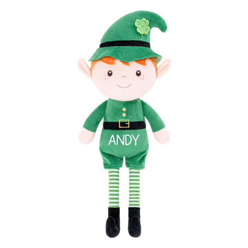 Gloveleya Personalized St Patrick'S Day Plush With Your Name - Cute Custom Boy Doll Irish Soft Plush Doll For Girls Plush Doll Customized Gifts - Muñecas De Trapo Personalizadas Para Niñas